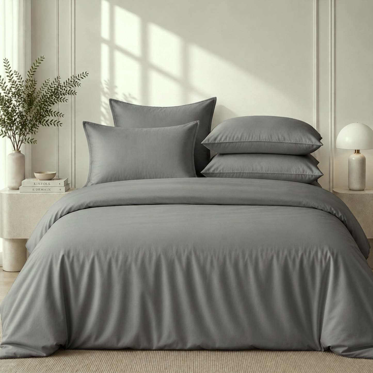 Bộ chăn ga gối đầy đủ 11 món (Cao cấp) - Cotton T500