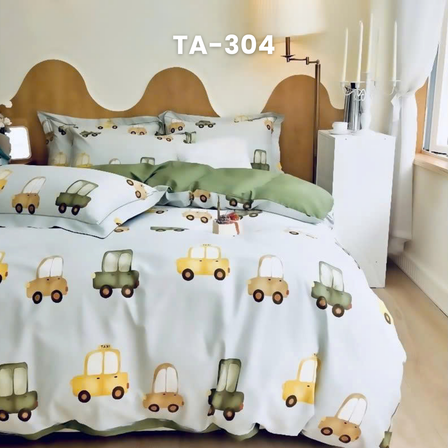 Set ga giường gồm : 1 vỏ chăn, 1 drap bọc và 2 vỏ gối