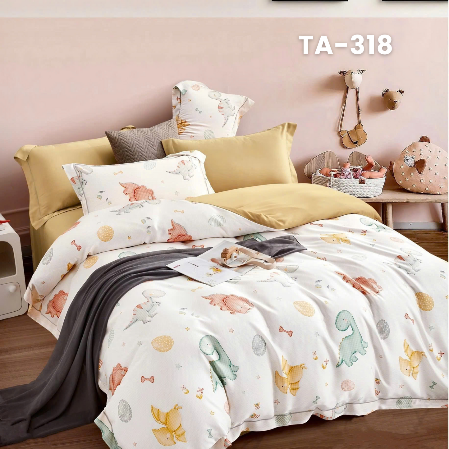 Set ga giường gồm : 1 vỏ chăn, 1 drap bọc và 2 vỏ gối