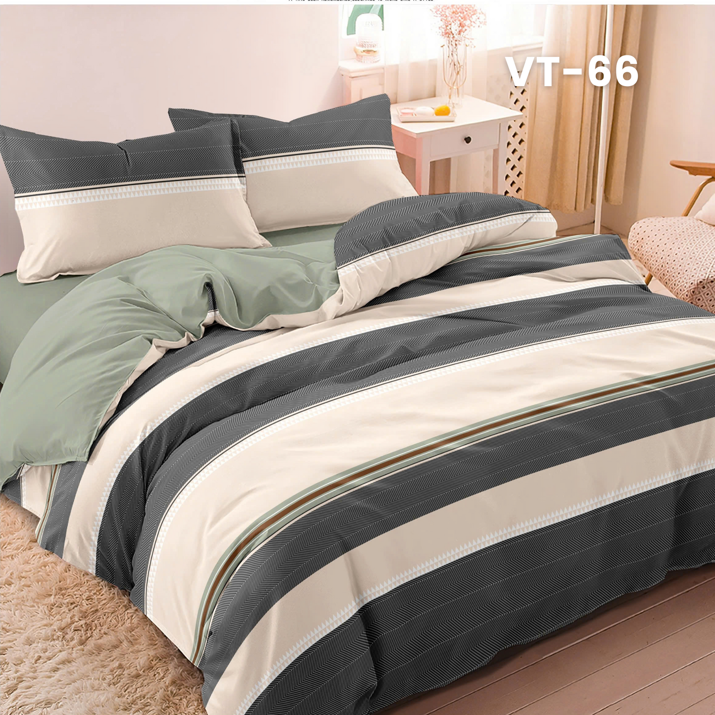 (Pre Order) Tencel Polyester Basic Set - 1 Duvet cover, 1 Fitted sheet and 2 Pillow cases