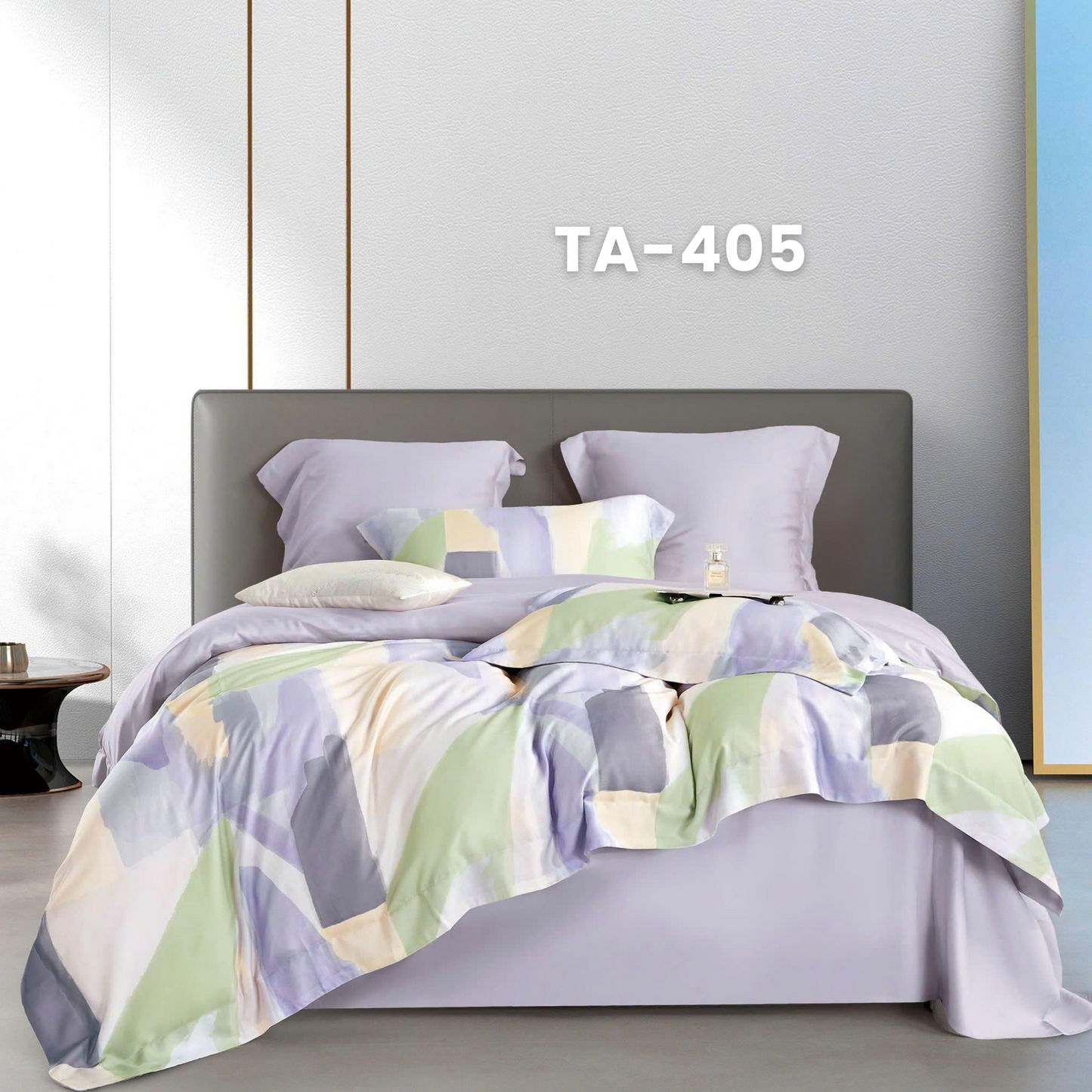 Set ga giường gồm : 1 vỏ chăn, 1 drap bọc và 2 vỏ gối