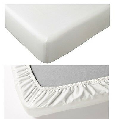 Fitted Sheet Super King Size 220x200x30 Plain White Clearance Sale