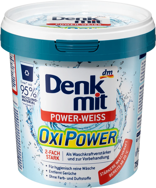 Oxi Power White Stain Remover Powder - 750 g - Denkmit - Made in Germany