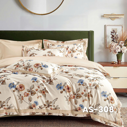 (Pre Order) 100% Cotton Basic Set - 1 Duvet cover, 1 Fitted sheet and 2 Pillow cases - AS color