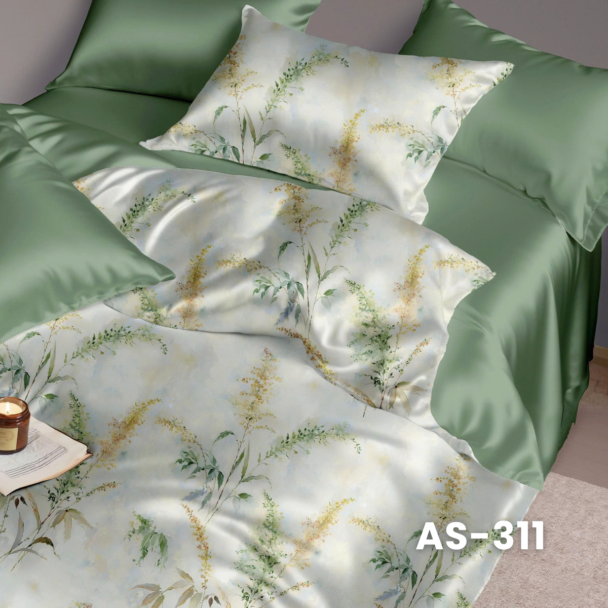 (Pre Order) 100% Cotton Basic Set - 1 Duvet cover, 1 Fitted sheet and 2 Pillow cases - AS color