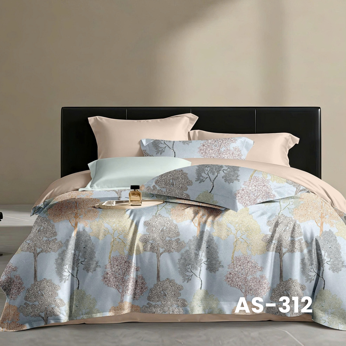 (Pre Order) 100% Cotton Basic Set - 1 Duvet cover, 1 Fitted sheet and 2 Pillow cases - AS color