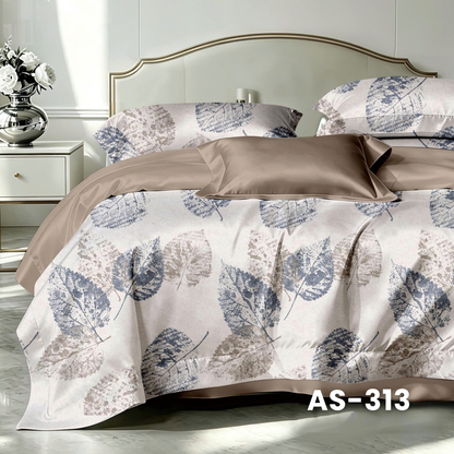 (Pre Order) 100% Cotton Basic Set - 1 Duvet cover, 1 Fitted sheet and 2 Pillow cases - AS color