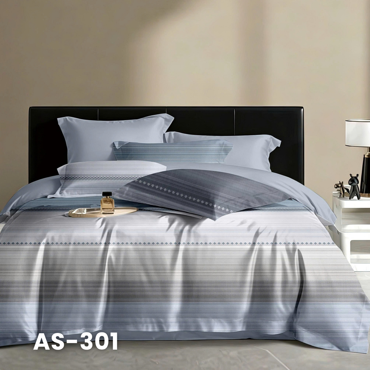 (Pre Order) 100% Cotton Basic Set - 1 Duvet cover, 1 Fitted sheet and 2 Pillow cases - AS color