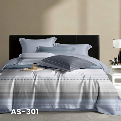 (Pre Order) 100% Cotton Basic Set - 1 Duvet cover, 1 Fitted sheet and 2 Pillow cases - AS color