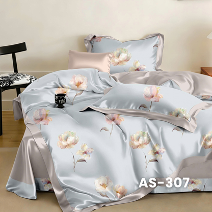 (Pre Order) 100% Cotton Basic Set - 1 Duvet cover, 1 Fitted sheet and 2 Pillow cases - AS color