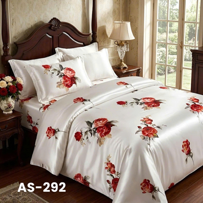 (Pre Order) 100% Cotton Basic Set - 1 Duvet cover, 1 Fitted sheet and 2 Pillow cases - AS color