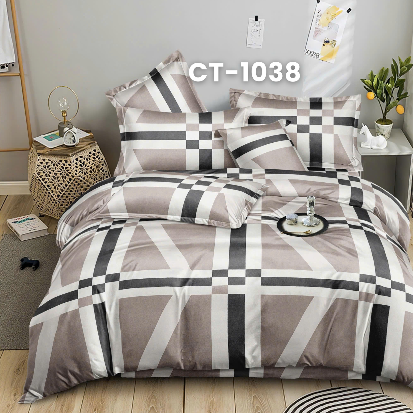 1 vỏ chăn, 1 drap bọc và 2 vỏ gối BỘ ga trải giường