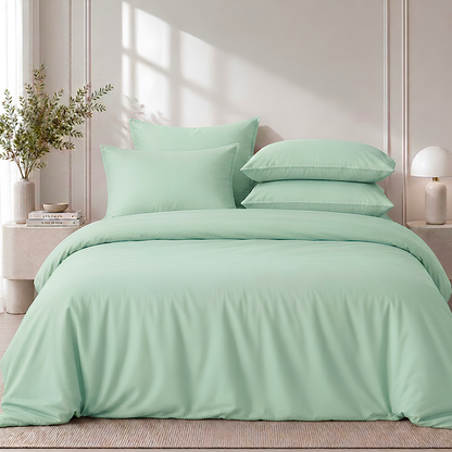 Bộ Cotton Cơ Bản - 1 Vỏ Chăn, 1 Ga Chun Và 2 Vỏ Gối