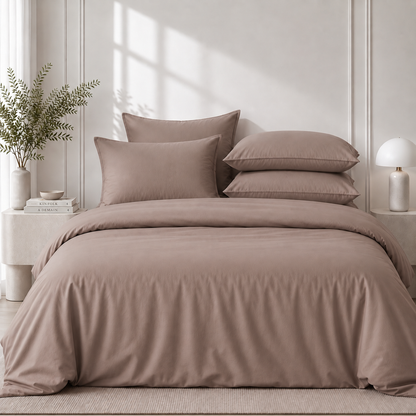 Bộ Cotton Cơ Bản - 1 Vỏ Chăn, 1 Ga Chun Và 2 Vỏ Gối