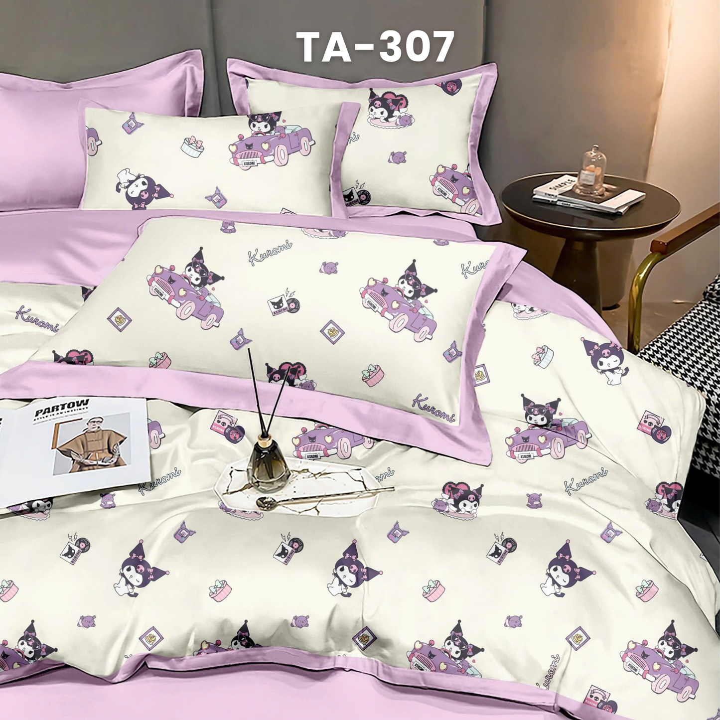 Set ga giường gồm : 1 vỏ chăn, 1 drap bọc và 2 vỏ gối