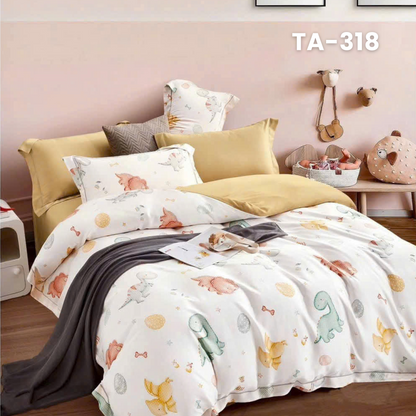 Customize Tencel Basic Set - 1 Duvet cover, 1 Fitted sheet and 2 Pillow cases - Choose your color