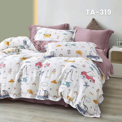 Customize Tencel Basic Set - 1 Duvet cover, 1 Fitted sheet and 2 Pillow cases - Choose your color