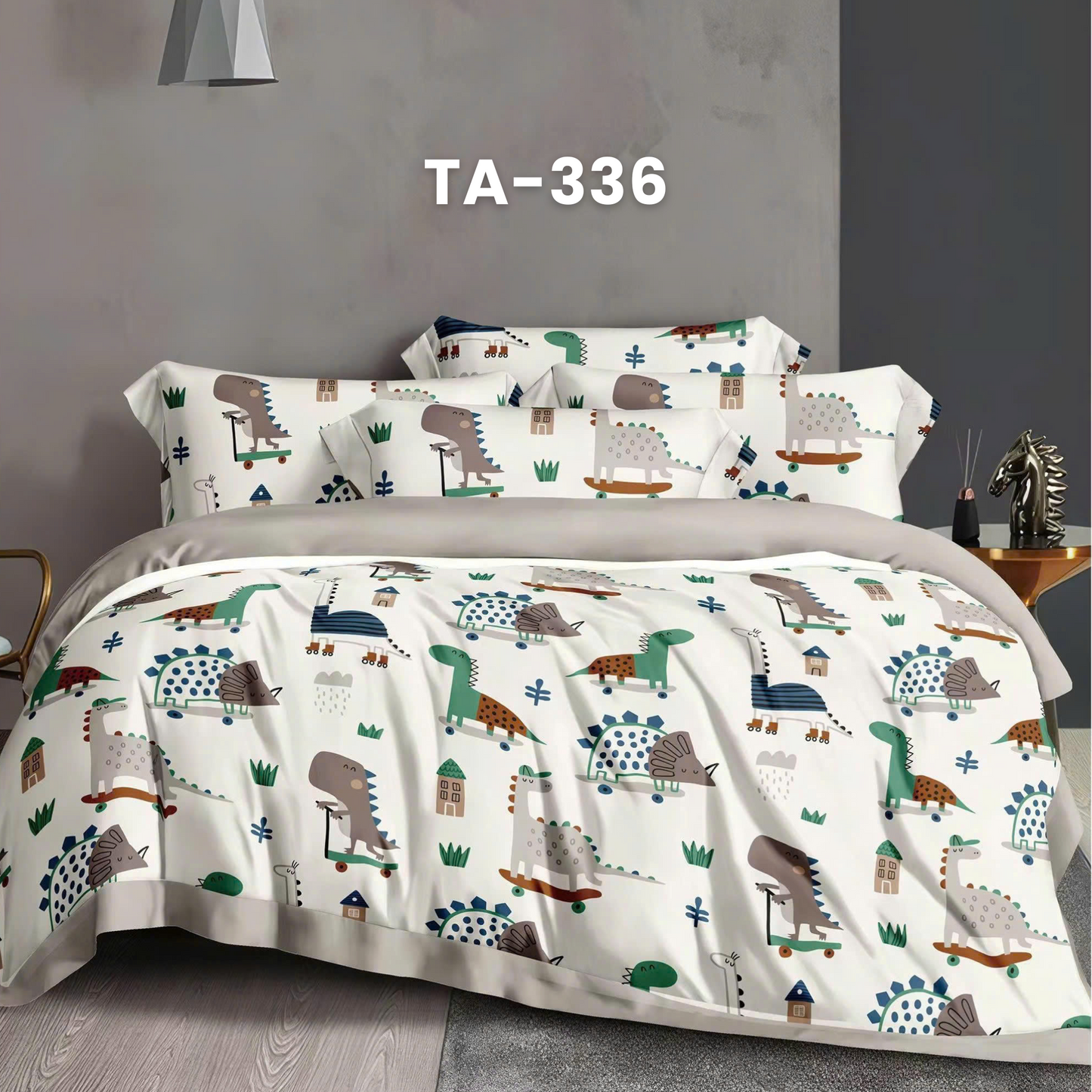 Set ga giường gồm : 1 vỏ chăn, 1 drap bọc và 2 vỏ gối