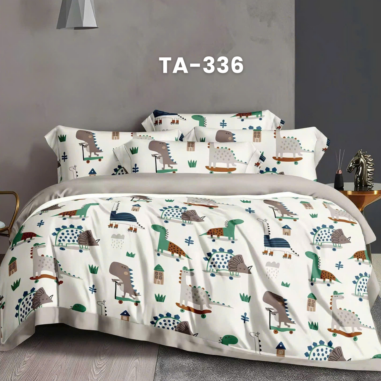 (Pre Order) Patterned 100% Tencel Basic Set - 1 Duvet cover, 1 Fitted sheet and 2 Pillow cases
