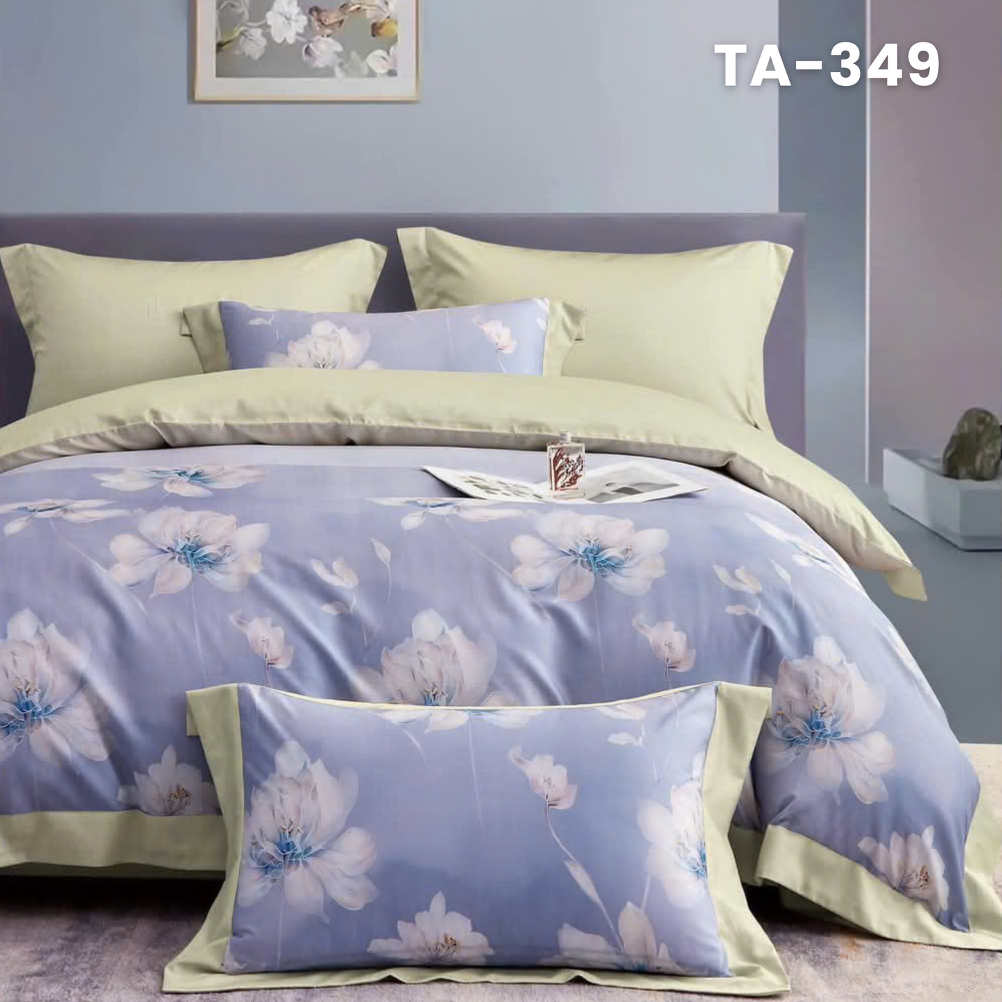 (Pre Order) Patterned 100% Tencel Basic Set - 1 Duvet cover, 1 Fitted sheet and 2 Pillow cases
