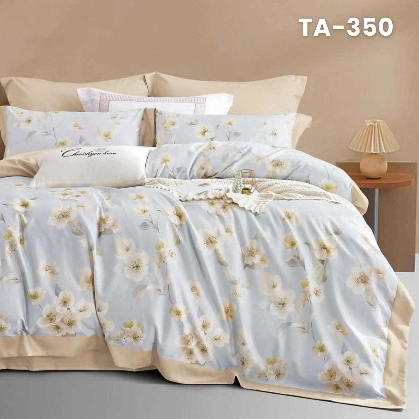 (Pre Order) Patterned 100% Tencel Basic Set - 1 Duvet cover, 1 Fitted sheet and 2 Pillow cases