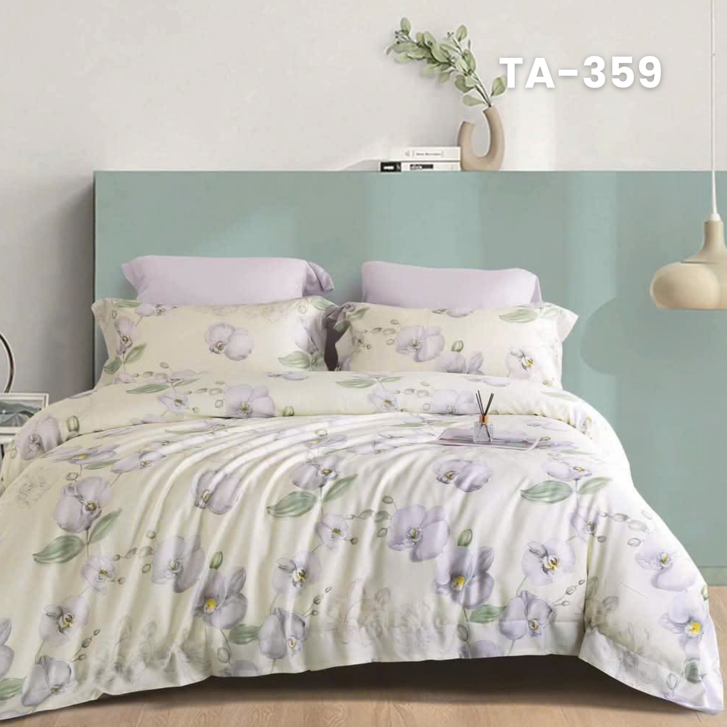 (Pre Order) Patterned 100% Tencel Basic Set - 1 Duvet cover, 1 Fitted sheet and 2 Pillow cases