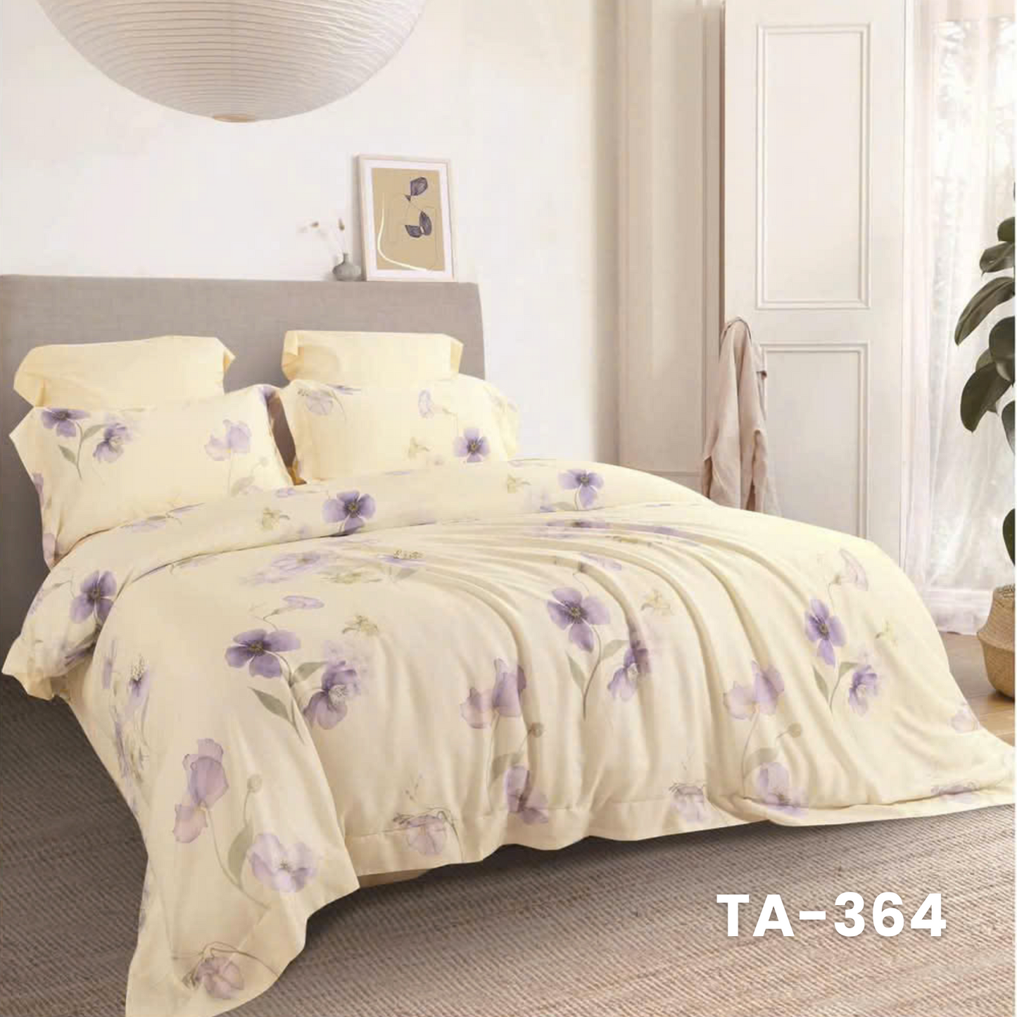 (Pre Order) Patterned 100% Tencel Basic Set - 1 Duvet cover, 1 Fitted sheet and 2 Pillow cases