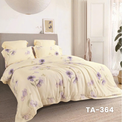 (Pre Order) Patterned 100% Tencel Basic Set - 1 Duvet cover, 1 Fitted sheet and 2 Pillow cases