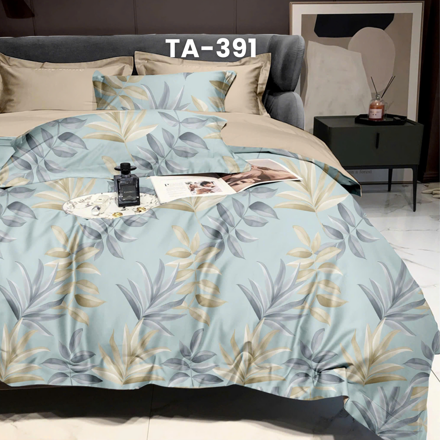 Set ga giường gồm : 1 vỏ chăn, 1 drap bọc và 2 vỏ gối