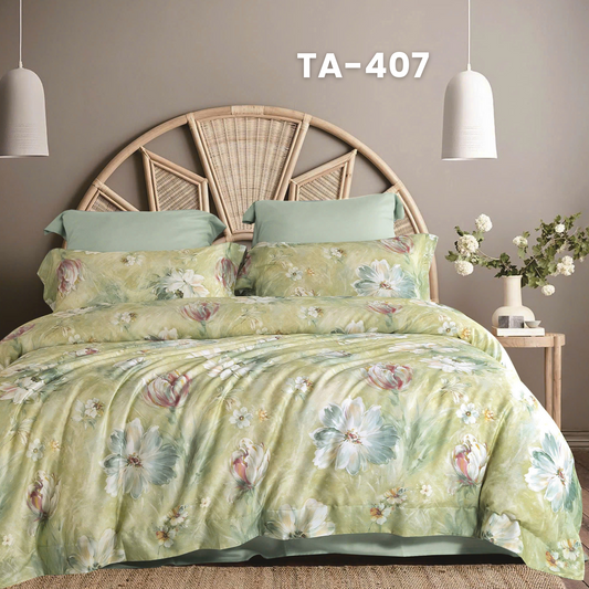 Customize Tencel Basic Set - 1 Duvet cover, 1 Fitted sheet and 2 Pillow cases - Choose your color