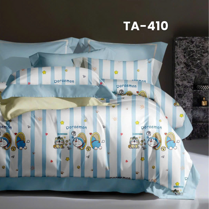 Set ga giường gồm : 1 vỏ chăn, 1 drap bọc và 2 vỏ gối