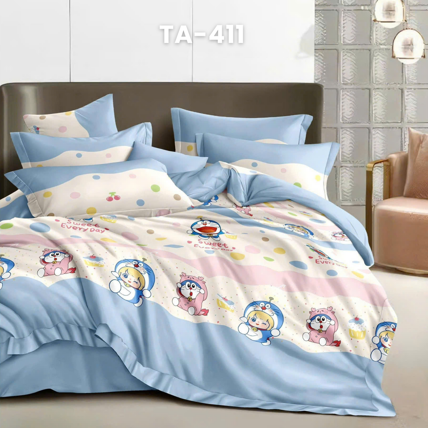 (Pre Order) Patterned 100% Tencel Basic Set - 1 Duvet cover, 1 Fitted sheet and 2 Pillow cases