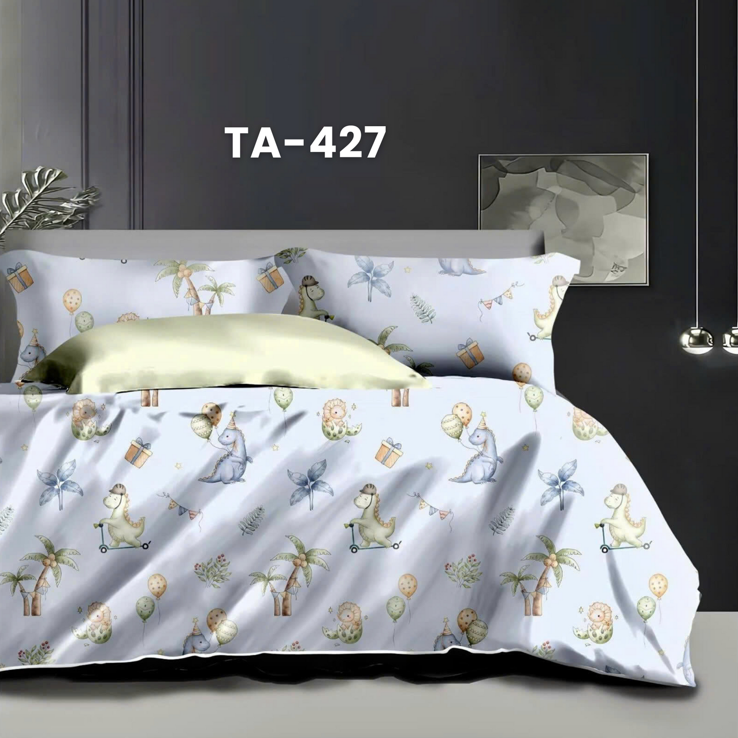 (Pre Order) Patterned 100% Tencel Basic Set - 1 Duvet cover, 1 Fitted sheet and 2 Pillow cases