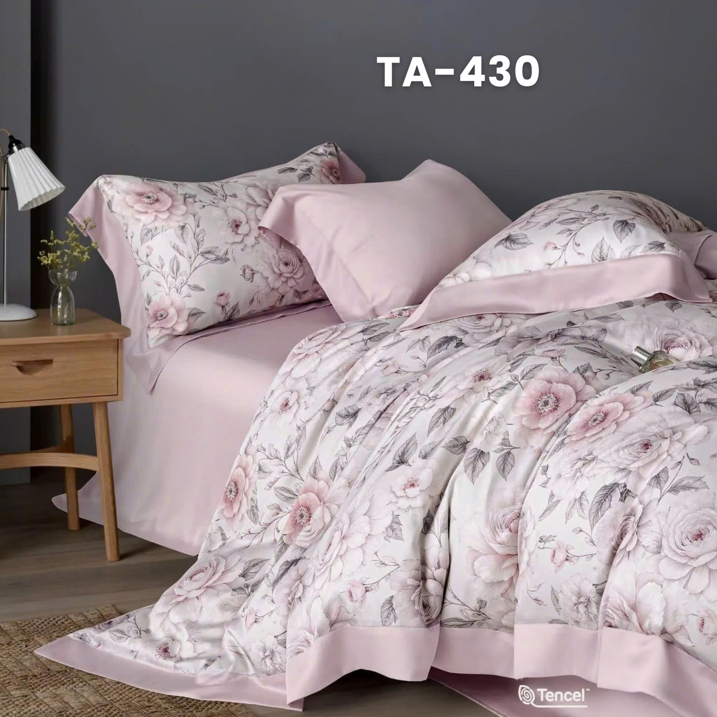 (Pre Order) Patterned 100% Tencel Basic Set - 1 Duvet cover, 1 Fitted sheet and 2 Pillow cases