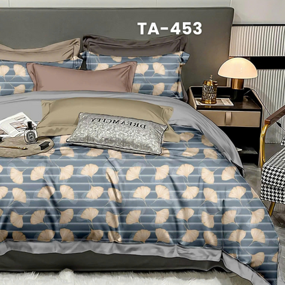 (Pre Order) Patterned 100% Tencel Basic Set - 1 Duvet cover, 1 Fitted sheet and 2 Pillow cases