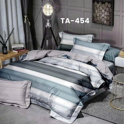 (Pre Order) Patterned 100% Tencel Basic Set - 1 Duvet cover, 1 Fitted sheet and 2 Pillow cases