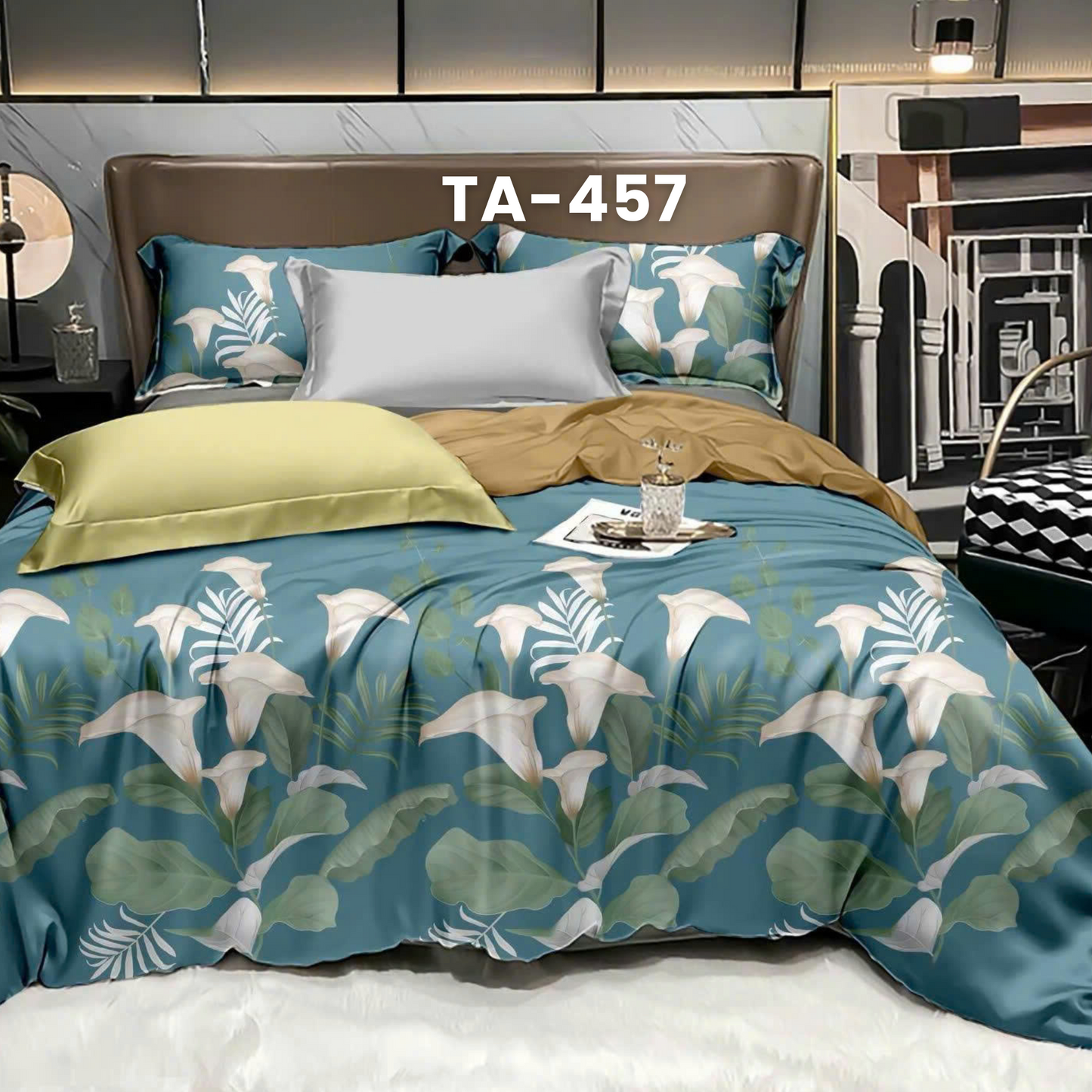 (Pre Order) Patterned 100% Tencel Basic Set - 1 Duvet cover, 1 Fitted sheet and 2 Pillow cases