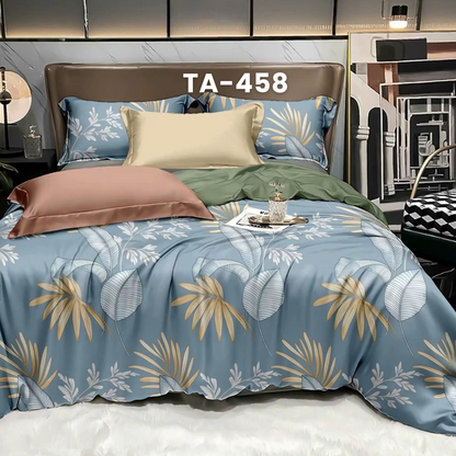 (Pre Order) Patterned 100% Tencel Basic Set - 1 Duvet cover, 1 Fitted sheet and 2 Pillow cases