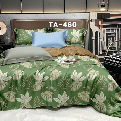 (Pre Order) Patterned 100% Tencel Basic Set - 1 Duvet cover, 1 Fitted sheet and 2 Pillow cases