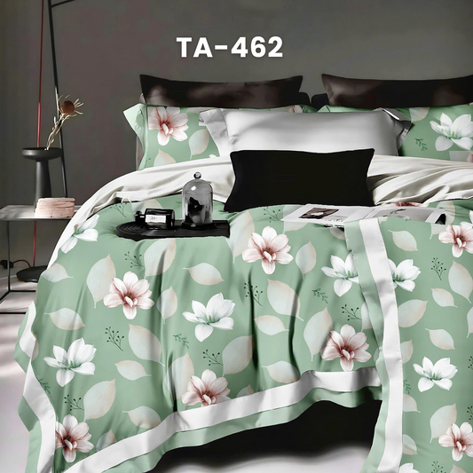 (Pre Order) Patterned 100% Tencel Basic Set - 1 Duvet cover, 1 Fitted sheet and 2 Pillow cases