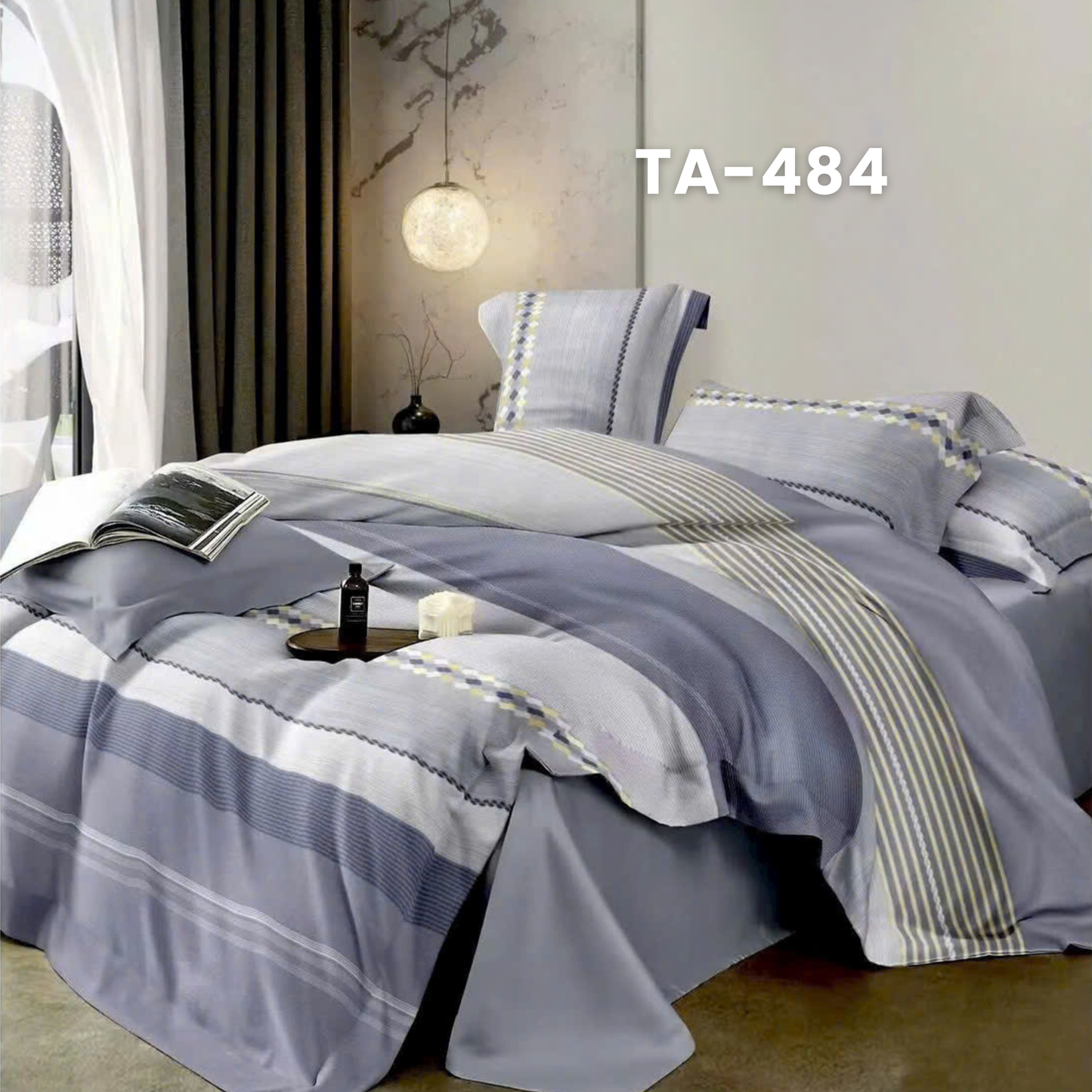 (Pre Order) 11-Piece Full Bedding Set - Patterned 100% Tencel