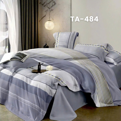 (Pre Order) 11-Piece Full Bedding Set - Patterned 100% Tencel