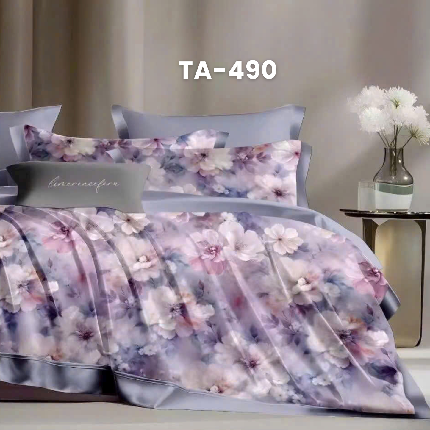 (Pre Order) 11-Piece Full Bedding Set - Patterned 100% Tencel