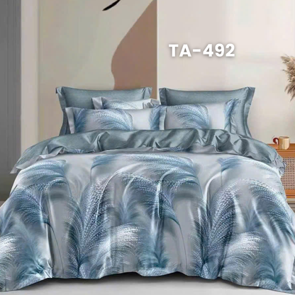 (Pre Order) 11-Piece Full Bedding Set - Patterned 100% Tencel