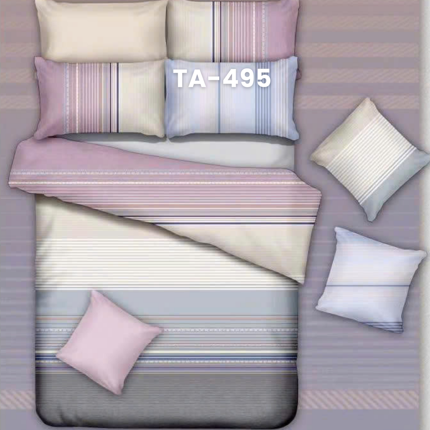 (Pre Order) Patterned 100% Tencel Basic Set - 1 Duvet cover, 1 Fitted sheet and 2 Pillow cases
