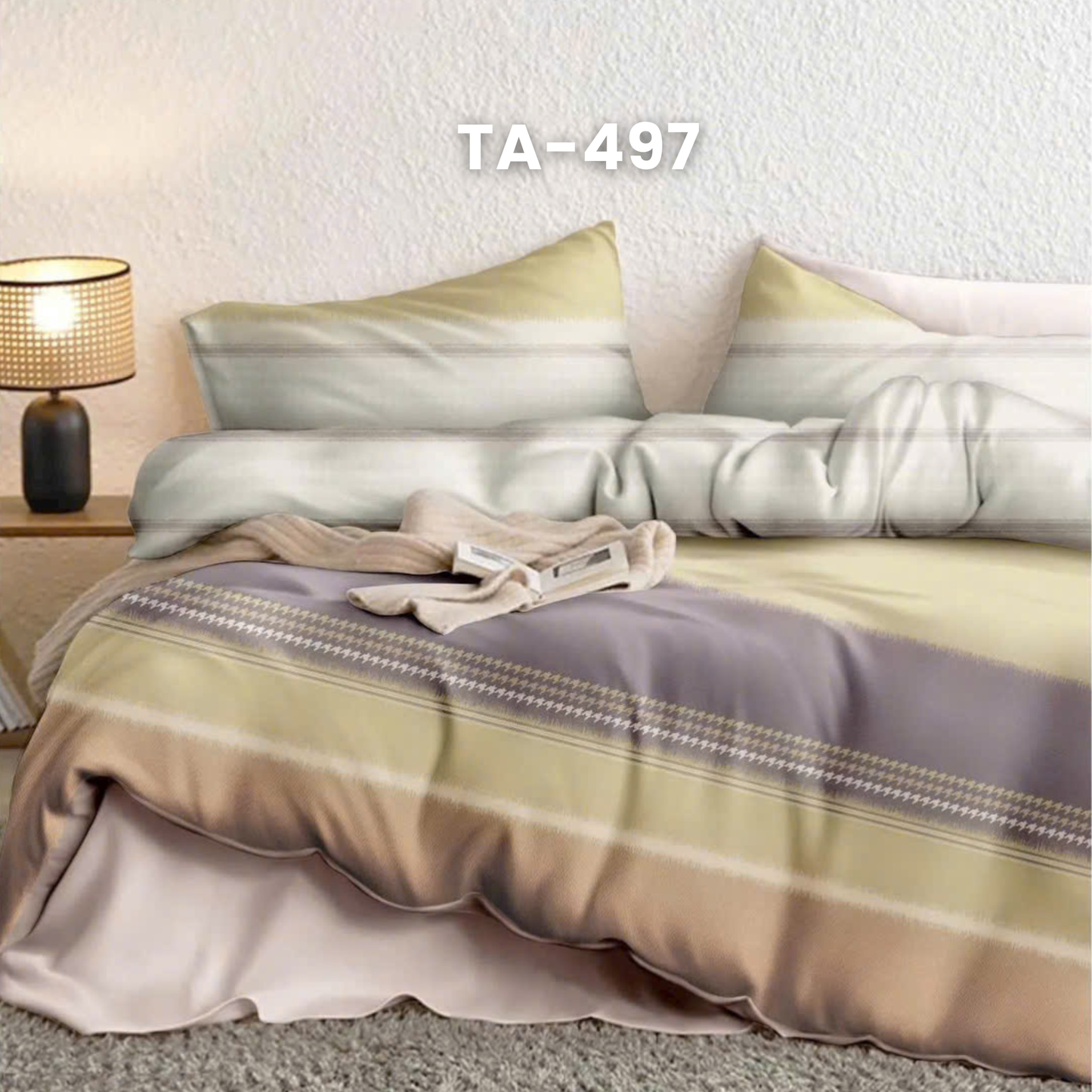 (Pre Order) 11-Piece Full Bedding Set - Patterned 100% Tencel