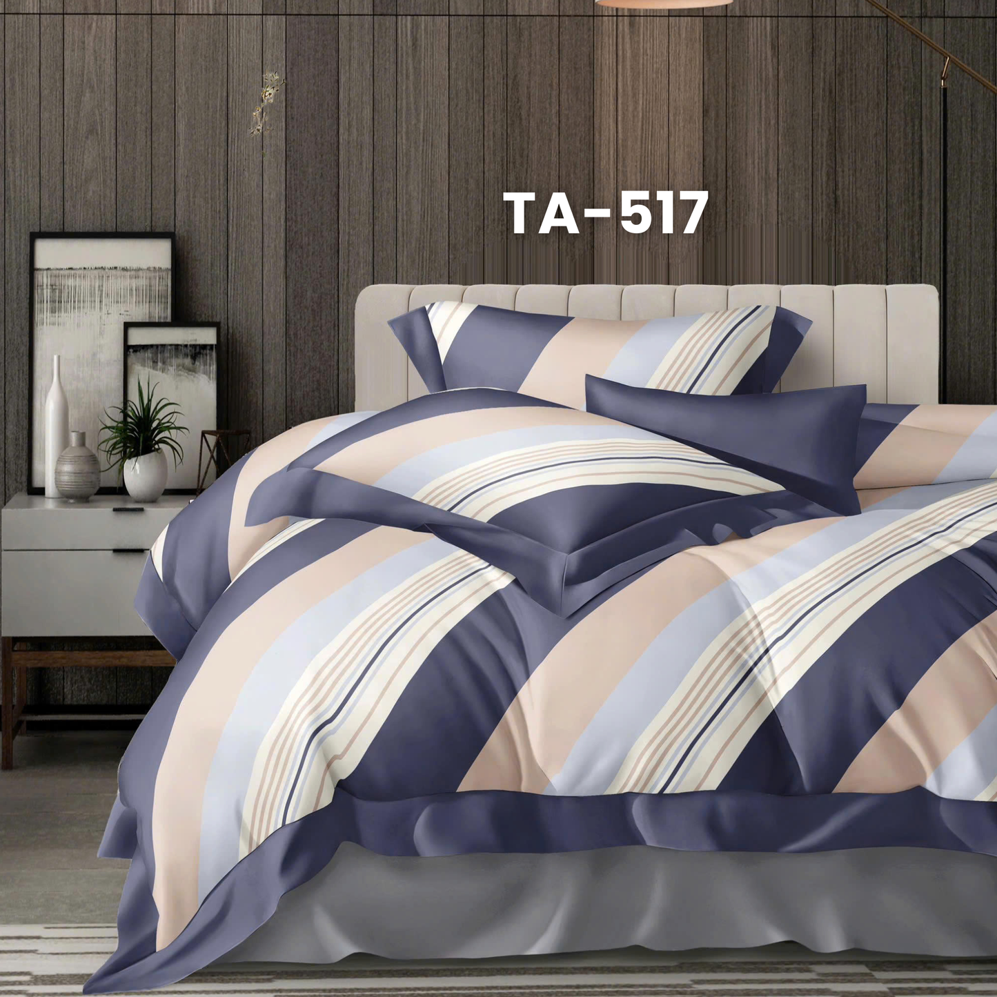 (Pre Order) Patterned 100% Tencel Basic Set - 1 Duvet cover, 1 Fitted sheet and 2 Pillow cases