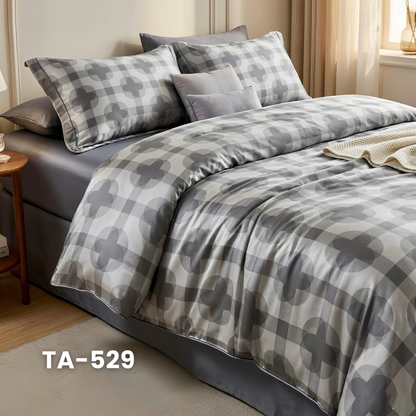 (Pre Order) Patterned 100% Tencel Basic Set - 1 Duvet cover, 1 Fitted sheet and 2 Pillow cases