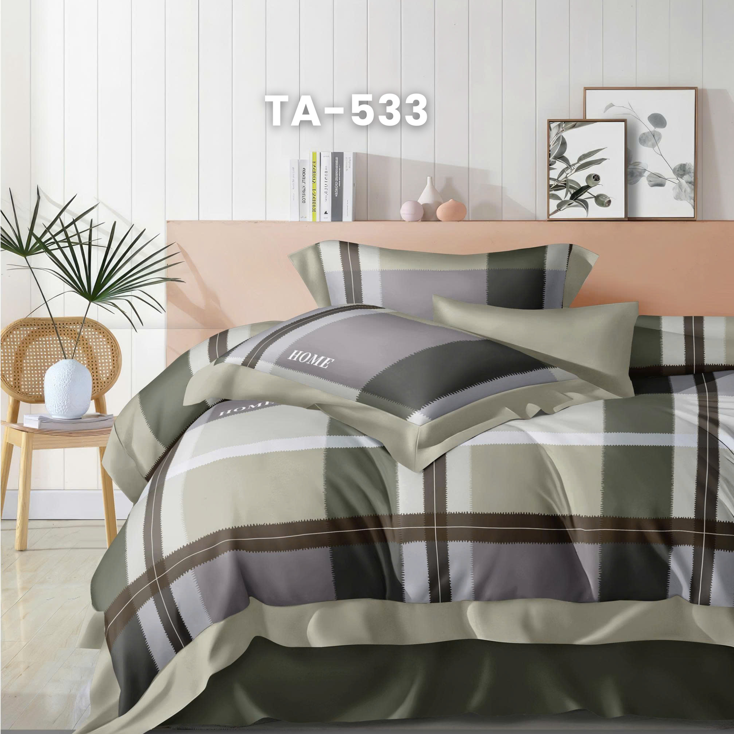 (Pre Order) Patterned 100% Tencel Basic Set - 1 Duvet cover, 1 Fitted sheet and 2 Pillow cases