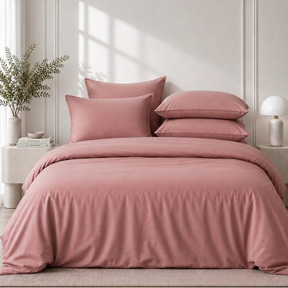 Bộ Cotton Cơ Bản - 1 Vỏ Chăn, 1 Ga Chun Và 2 Vỏ Gối